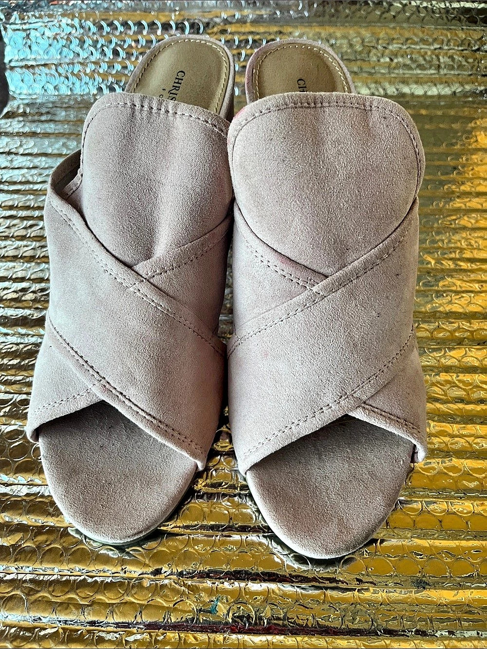 Christian Siriano for Payless Suede-Style Wrap Mules Pink US 10